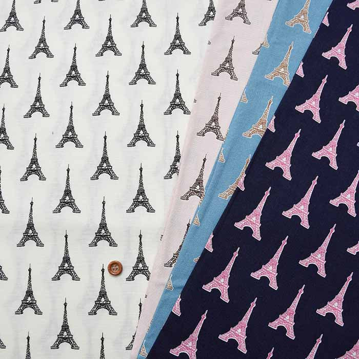 Cotton seating print fabric PARIS Eiffel Tower - nomura tailor