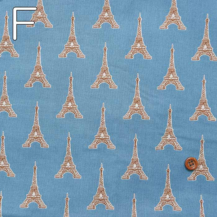 Cotton seating print fabric PARIS Eiffel Tower - nomura tailor