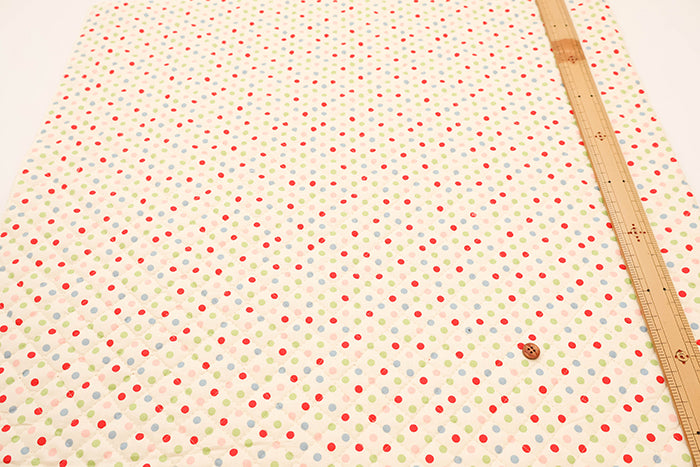 Cotton Dots Quilted Fabric <Full Needle> - nomura tailor