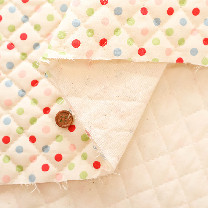 Cotton Dots Quilted Fabric <Full Needle> - nomura tailor