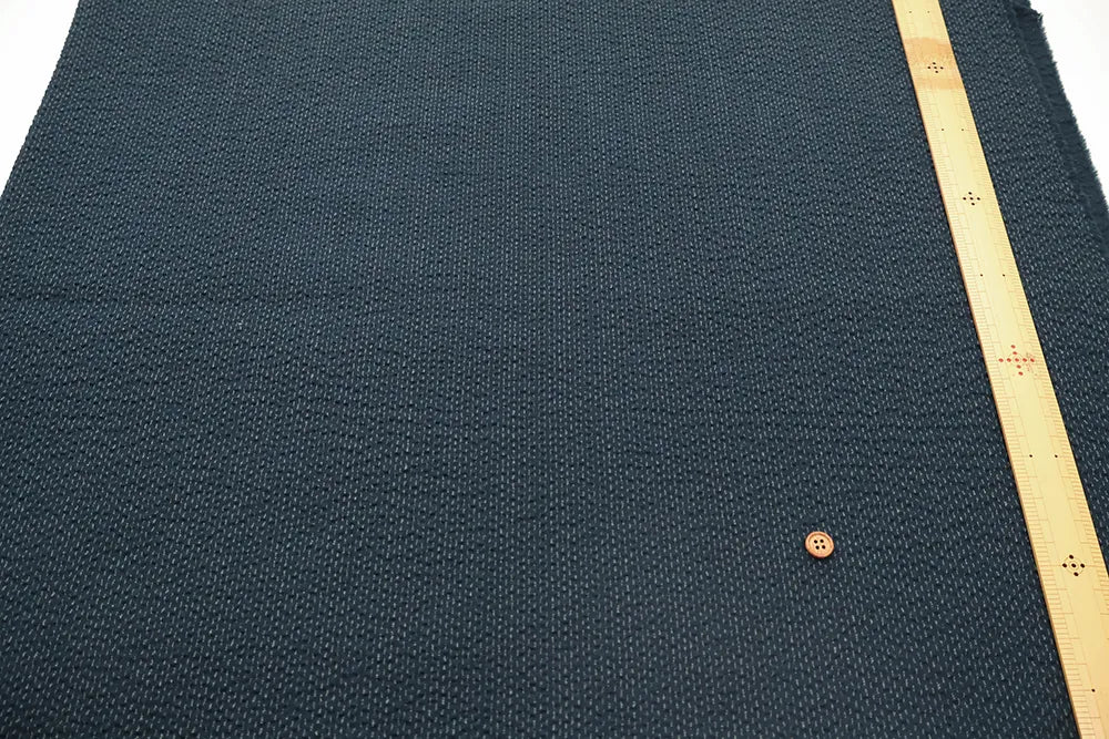 Cotton Ripple Printed Fabric - Sashiko-style Hitomezashi - nomura tailor