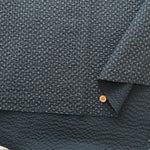 Cotton Ripple Printed Fabric - Sashiko-style Cross - nomura tailor