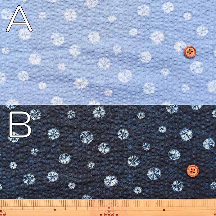 Cotton poplin ripple print fabric, round tie style. - nomura tailor