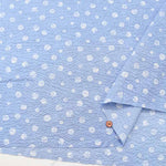 Cotton poplin ripple print fabric, round tie style. - nomura tailor