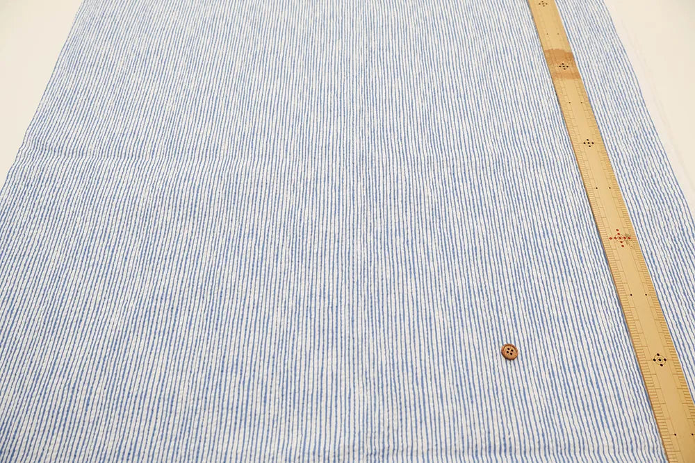 Cotton Ripple Printed Fabric - Wavy Stripe - nomura tailor