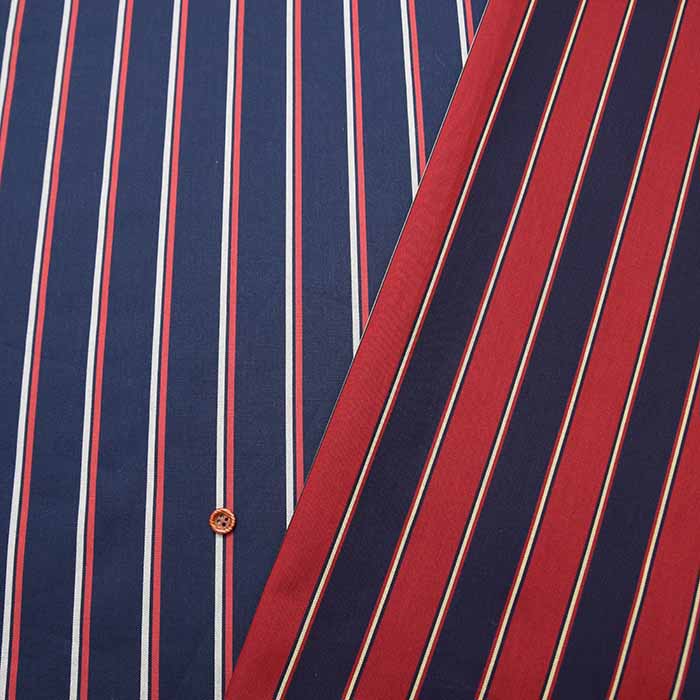 Cotton W Hoddy Dyeing Fabric London Stripe - nomura tailor