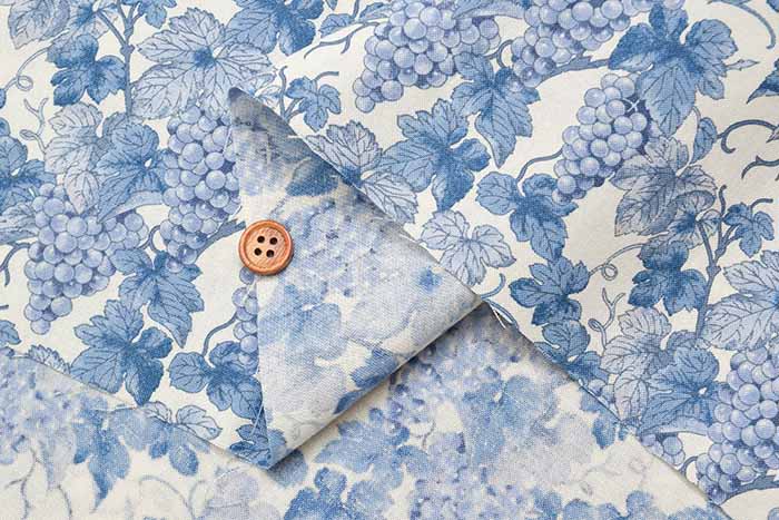 Cotton Squerprint Fabric Grapes - nomura tailor