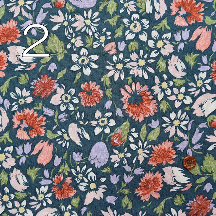 Cotton sketch optic fabric sketch flower - nomura tailor