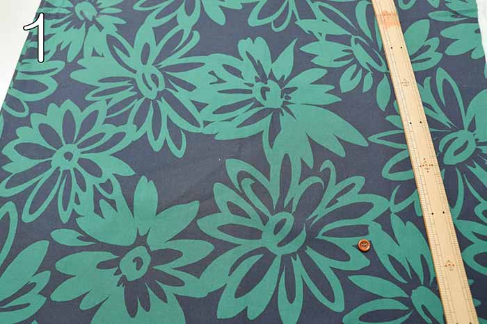 Cotton Scare Printed Fabric Bicolor Chic Flower - nomura tailor