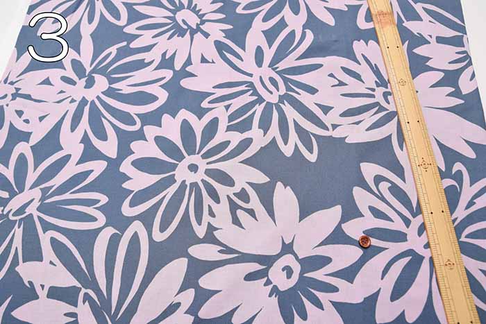 Cotton Scare Printed Fabric Bicolor Chic Flower - nomura tailor