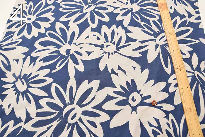 Cotton Scare Printed Fabric Bicolor Chic Flower - nomura tailor