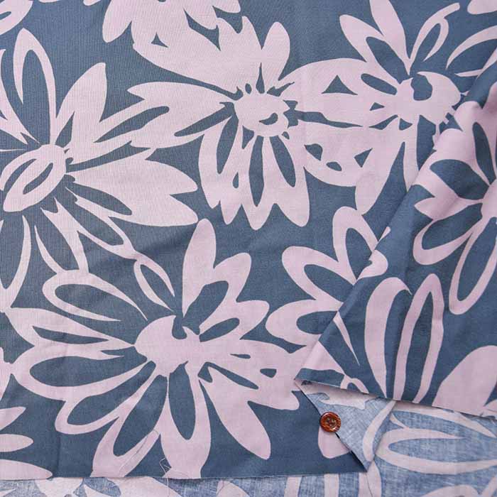 Cotton Scare Printed Fabric Bicolor Chic Flower - nomura tailor