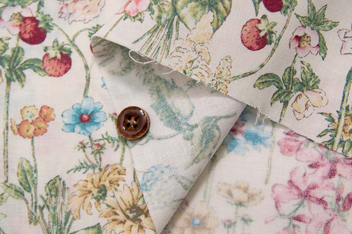 Cotton sketch apint dough flower botanical - nomura tailor