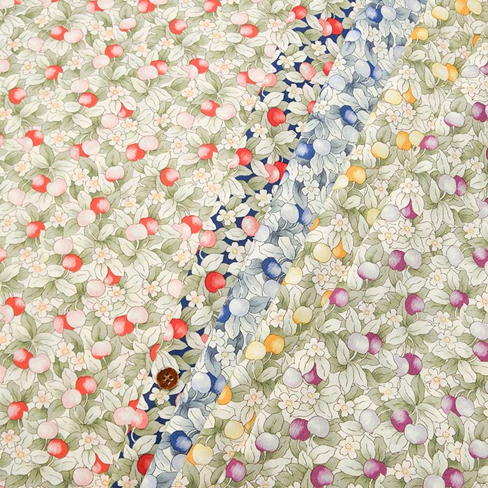 Cotton sketch apint dough berry flower - nomura tailor