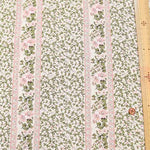 Cotton Scare Printed Fabric Flower Stripe - nomura tailor