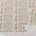 Cotton Scare Printed Fabric Flower Stripe - nomura tailor