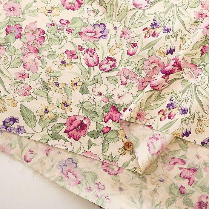 Cotton Scare Printed Fabric - Sign of Spring - nomura tailor