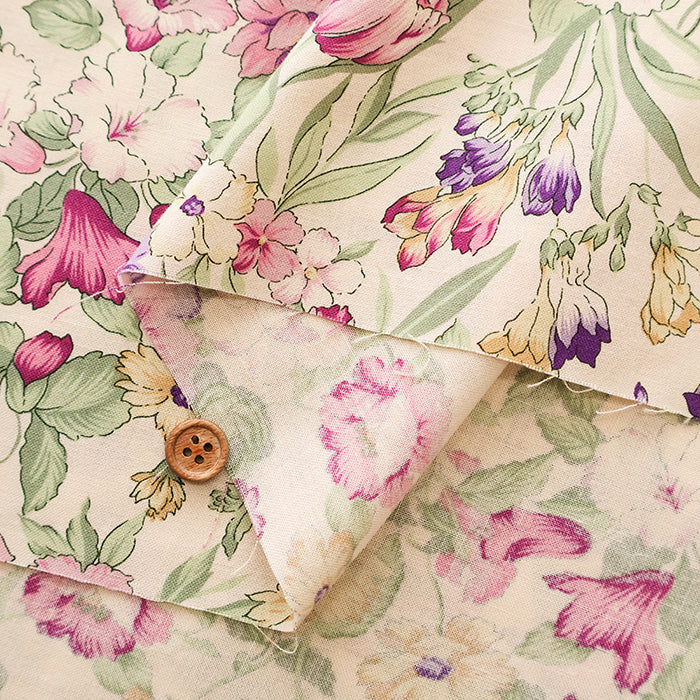 Cotton Scare Printed Fabric - Sign of Spring - nomura tailor