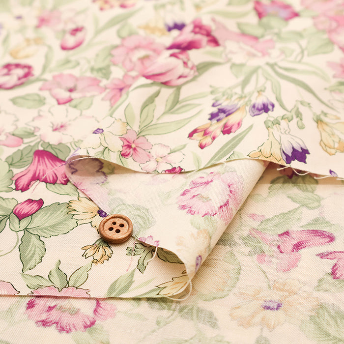 Cotton Scare Printed Fabric - Sign of Spring - nomura tailor