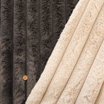 Polyester Stripe Fur Fabric - Plain - nomura tailor