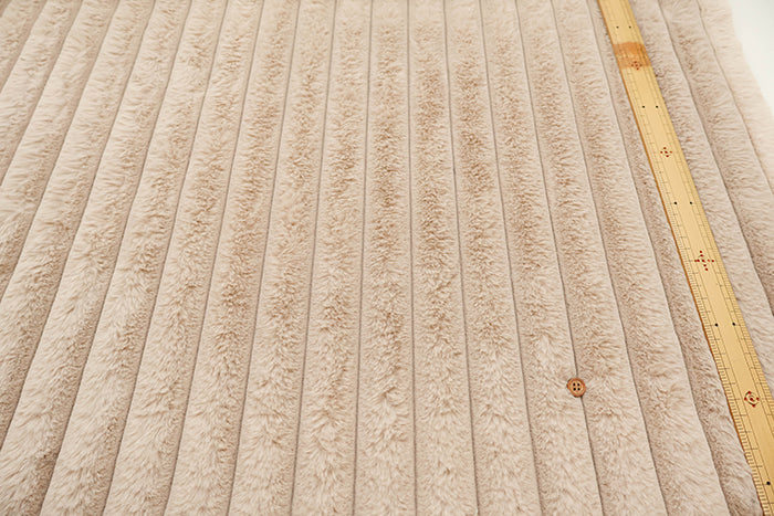 Polyester Stripe Fur Fabric - Plain - nomura tailor