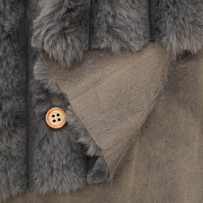 Polyester Stripe Fur Fabric - Plain - nomura tailor