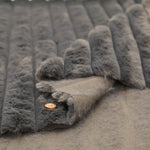 Polyester Stripe Fur Fabric - Plain - nomura tailor