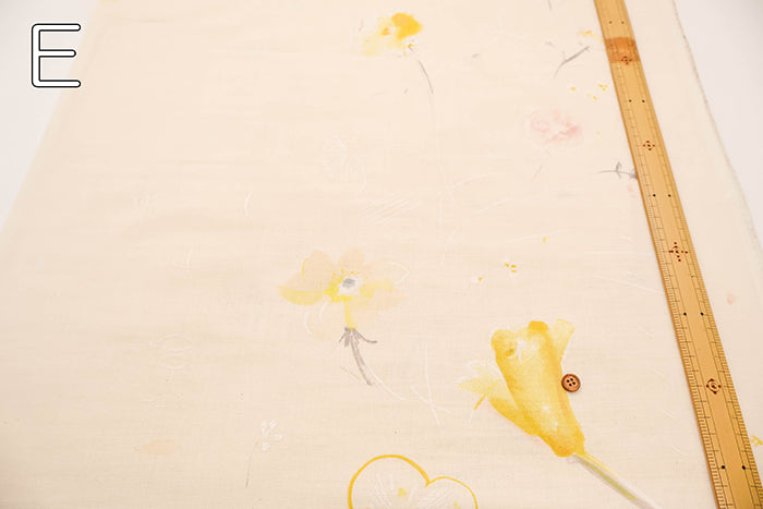 nani-IRO Organic Cotton Double Gauze Printed Fabric - hana no tokiniwa - nomura tailor