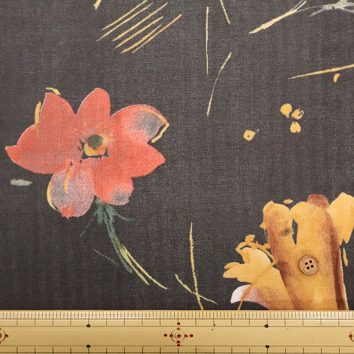 nani-IRO Organic Cotton Double Gauze Printed Fabric - hana no tokiniwa - nomura tailor