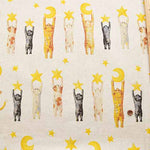 C/L canvas print fabric Nekono Textile "Can't Wait 'Til Night" - nomura tailor