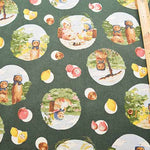 C/L canvas print fabric Nekono Textile "Hohkamuru Hibi - nomura tailor