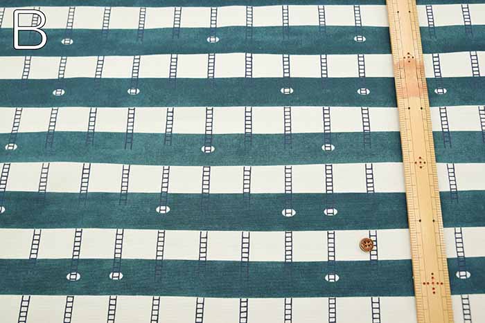 Cotton Ox Printed Fabric MUDDY WORKS Rudder - nomura tailor