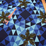 Cotton seating print fabric KATUNO Hawaiian Beach - nomura tailor