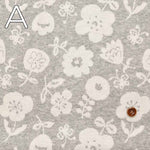 Cotton Knit Jacquard Fabric Scandinavian Flower - nomura tailor