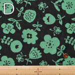 Cotton Knit Jacquard Fabric Scandinavian Flower - nomura tailor