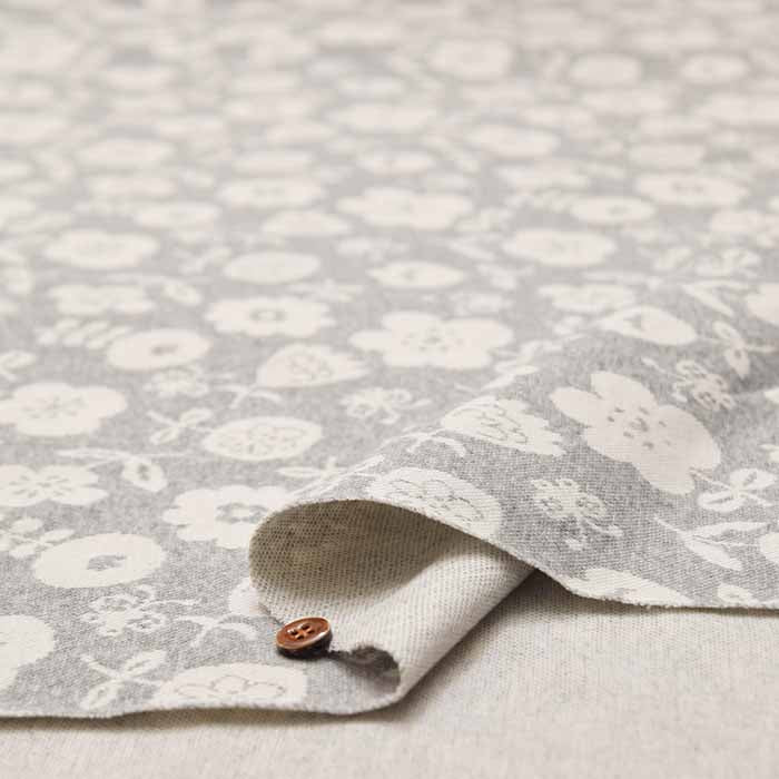 Cotton Knit Jacquard Fabric Scandinavian Flower - nomura tailor