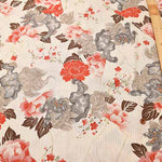 Cotton seating print fabric lion peony pattern - nomura tailor