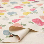 C/L Canvas Printed Fabric KNAP Apples - nomura tailor