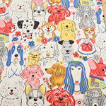 Cotton Ox Printed Fabric Powerful Animal Dog - nomura tailor