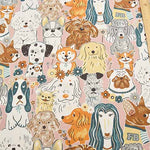 Cotton Ox Printed Fabric Powerful Animal Dog - nomura tailor