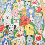 Cotton Ox Printed Fabric Powerful Animal Dog - nomura tailor