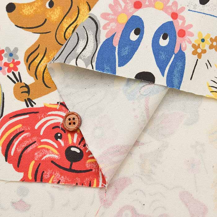 Cotton Ox Printed Fabric Powerful Animal Dog - nomura tailor