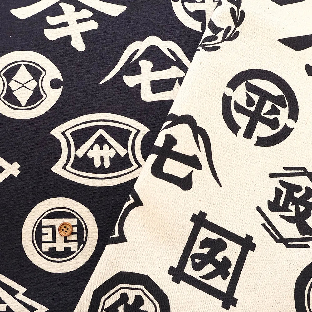 Cotton 10 Canvas Printed Fabric - Family Crest - nomura tailor