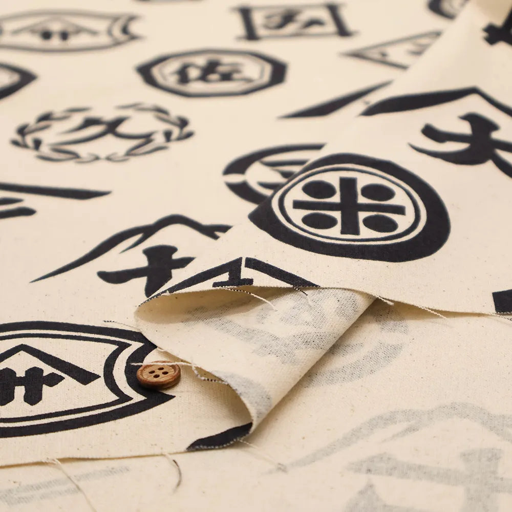 Cotton 10 Canvas Printed Fabric - Family Crest - nomura tailor