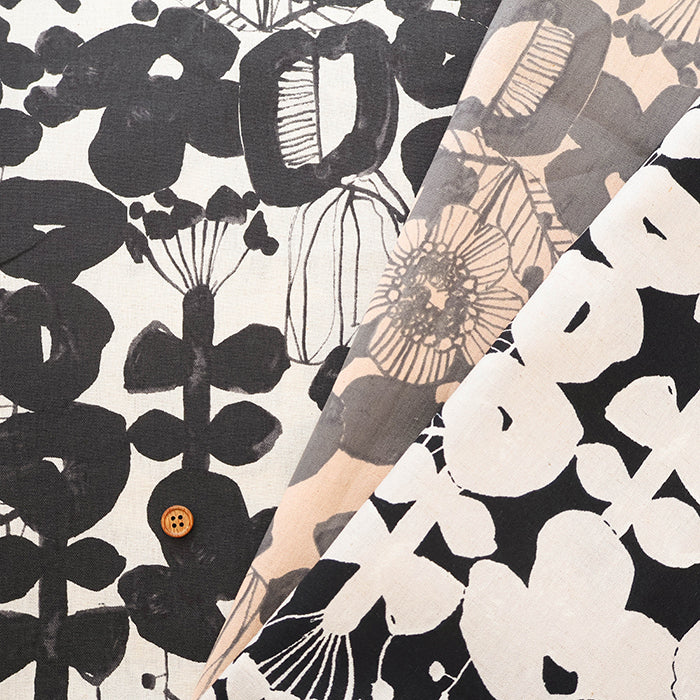 C/L Muslin Print Fabric - Linnea Botanica Garden - nomura tailor