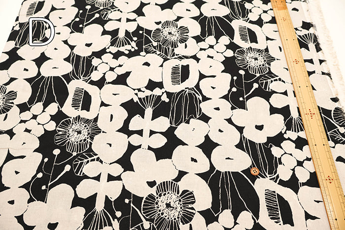 C/L Muslin Print Fabric - Linnea Botanica Garden - nomura tailor