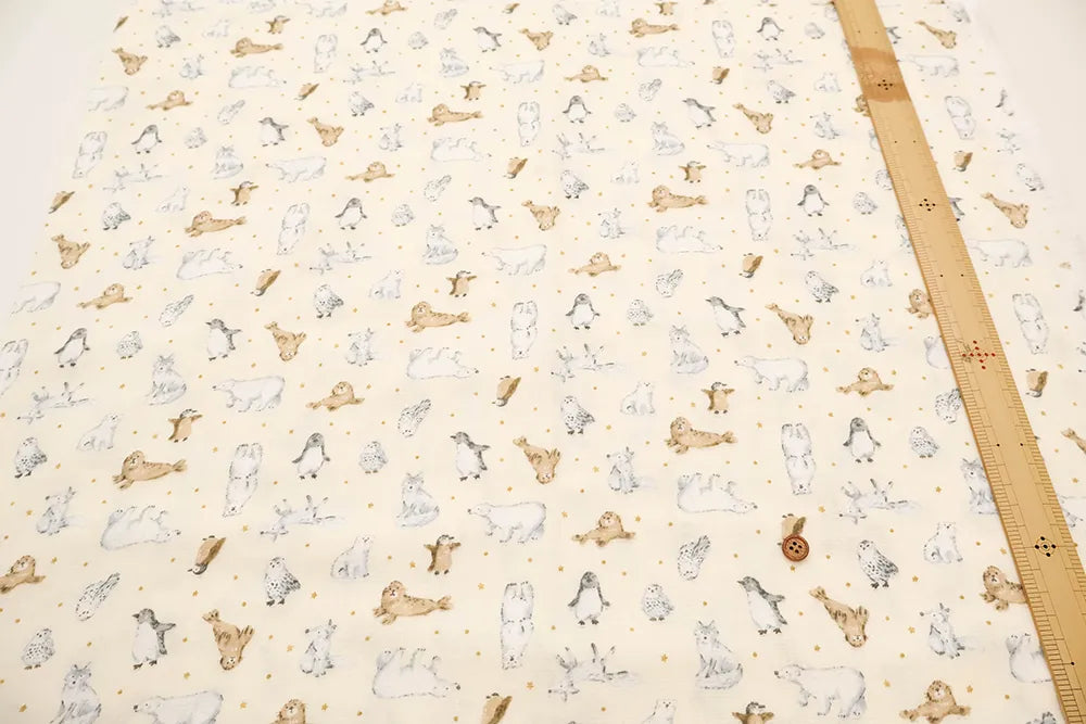 Cotton Double Gauze Printed Fabric - Animal - nomura tailor