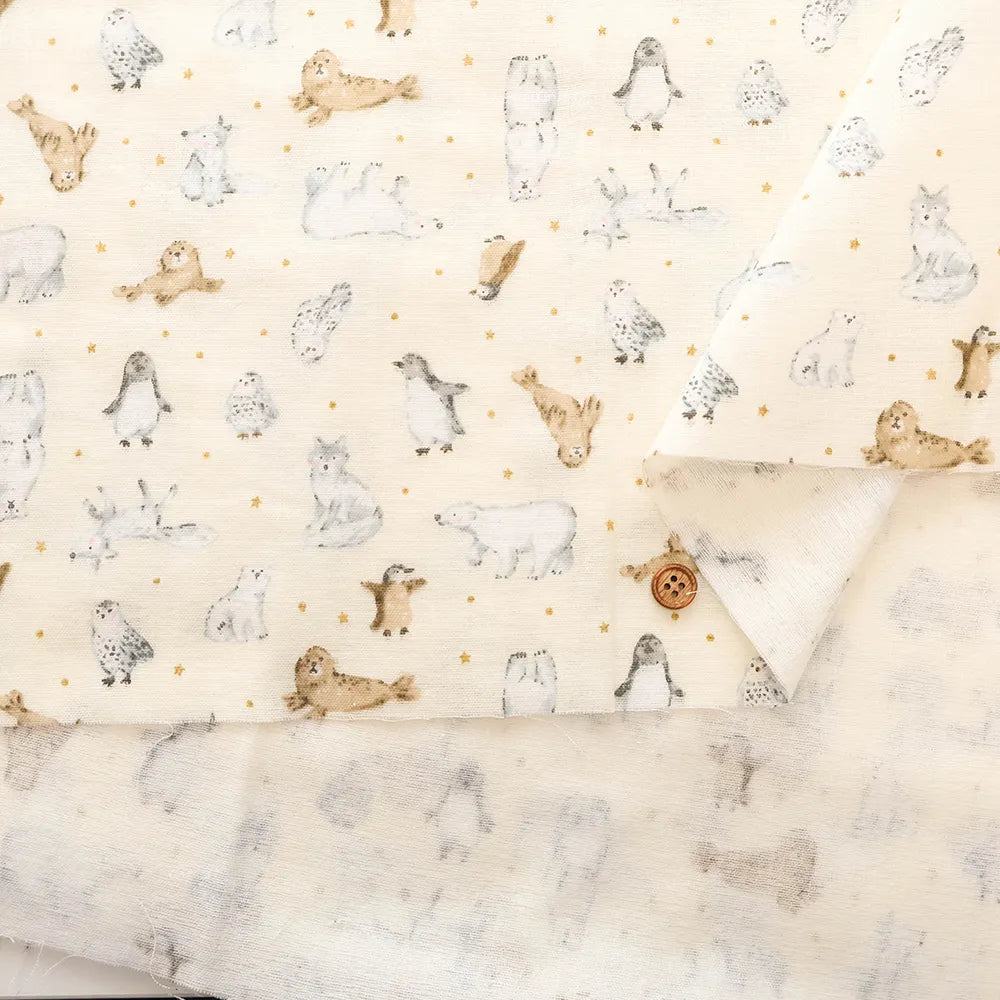 Cotton Double Gauze Printed Fabric - Animal - nomura tailor