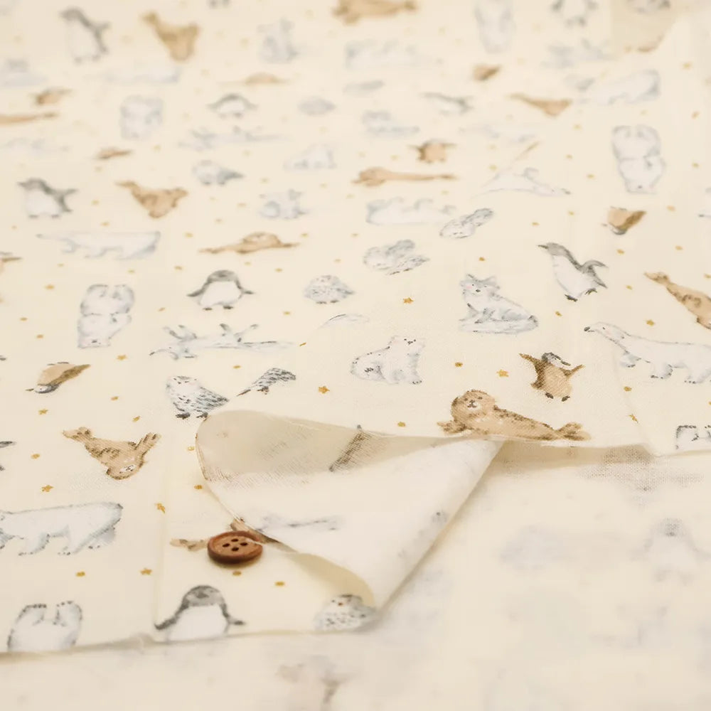 Cotton Double Gauze Printed Fabric - Animal - nomura tailor
