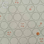 Cotton Ox Print Fabric LINNEA Circle dot cherry - nomura tailor